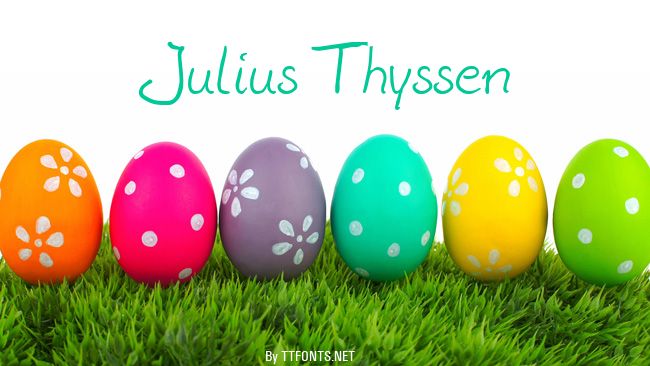 Julius Thyssen example